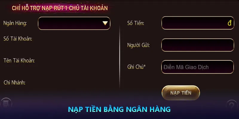 Hướng dẫn nạp tiền Nhatvip chi tiết cực kỳ an toàn 3 Nạp tiền bằng ngân hàng